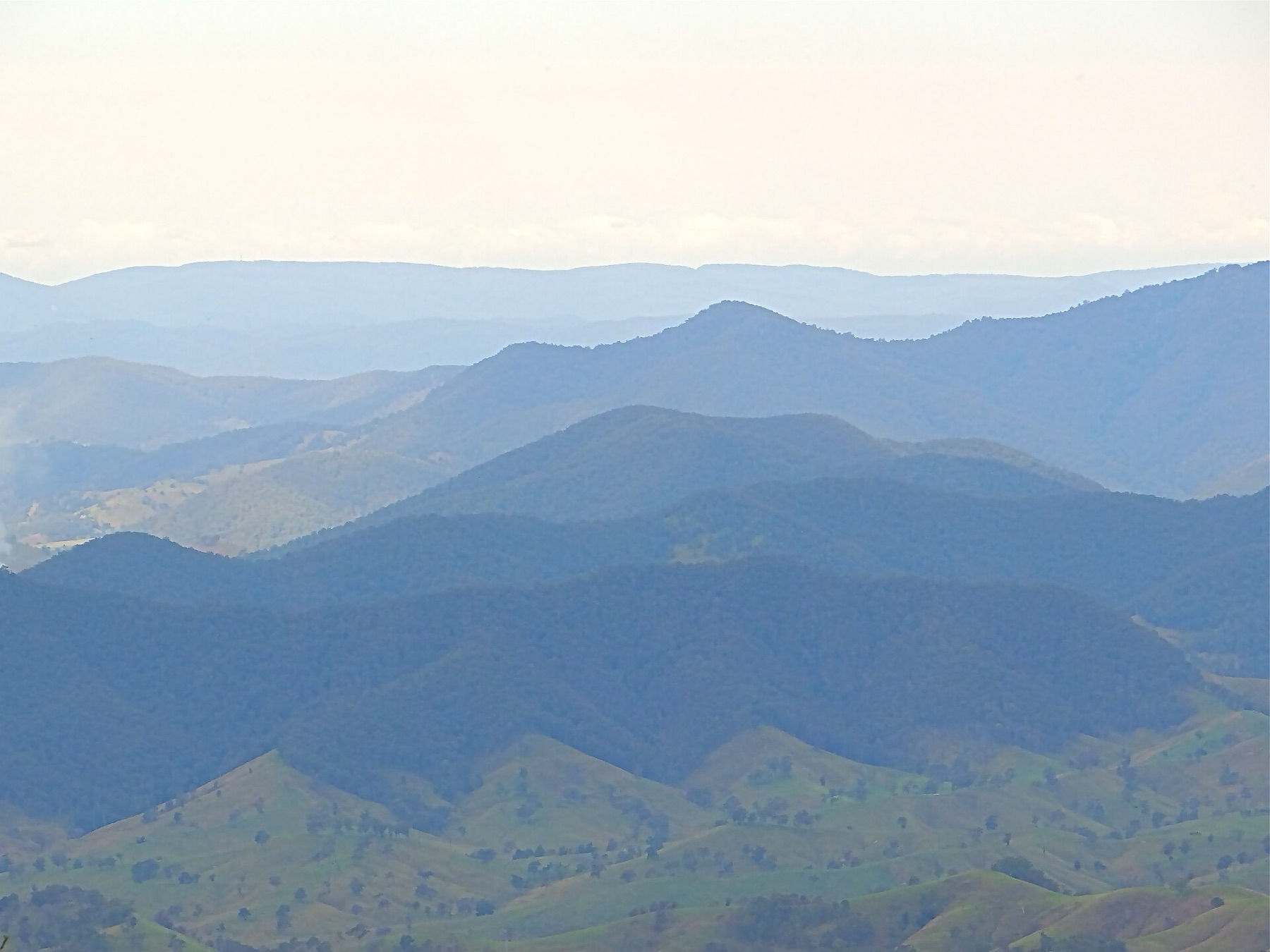Ranges of the Barrington Tops fading into the distance